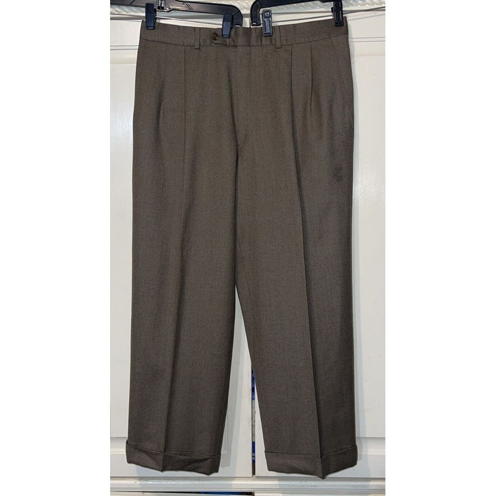 Jack Victor Prossimo‎ Pants Men 34 Brown Dressy Wedding Business